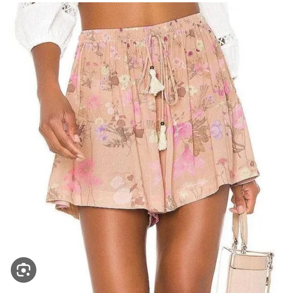 SPELL wild blossom drawstring shorts